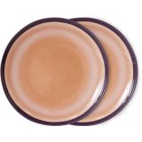 HK living 70's Ceramic Dinner Teller 2er-Set - bedrock - 2er-Set Ø 29 cm - Höhe 2 cm