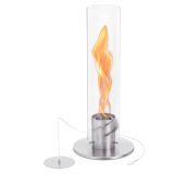 höfats SPIN 900 Tischfeuer - silberfarben - 19x19x40,5 cm