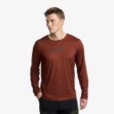 Mission Logo Long-sleeved T-shirt Herren Fired Brick, Größe:XS - Herren > Oberteile > Hemden & Langarmshirts