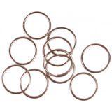 Infinity Hearts Schlüsselanhänger Silberfarben 10mm - 10 Stück