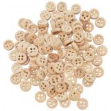 Infinity Hearts Knöpfe Holz 8mm - 100 Stk