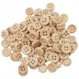 Infinity Hearts Knöpfe Holz 11mm - 100 Stk
