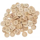 Infinity Hearts Knöpfe Holz 18mm - 100 Stk