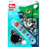 Prym Sport und Camping Druckknöpfe Silber 15mm - 10 Stück.