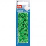 Prym Color Snaps Druckknöpfe Kunststoff Rund Hellgrün 12,4mm - 30 Stk