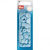 Prym Color Snaps Druckknöpfe Kunststoff Rund Hellblau 12,4mm - 30 Stk