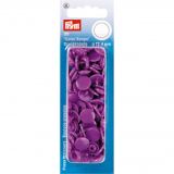 Prym Color Snaps Druckknöpfe Kunststoff Rund Lila 12,4mm - 30 Stk