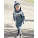 Wild Blueberries by DROPS Design - Strickmuster mit Kit Overall von ob - 3/4 år