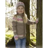 Prairie Fairy by DROPS Design - Strickmuster mit Kit Jacke mit rundem - 5/6 år