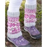 Forest Dance Legwarmers by DROPS Design - Strickmuster mit Kit Stulpen - 6/8 år