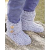 Blueberry Rolls by DROPS Design - Strickmuster mit Kit Kinder-Slipper - 20/21