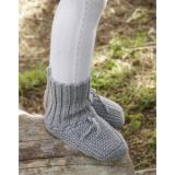 Juniper Pie by DROPS Design - Strickmuster mit Kit Slipper Krausrippe - 12/18 mdr