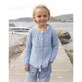 Sweet Bay Jacket by DROPS Design - Strickmuster mit Kit Jacke mit Blät - 5/6 år