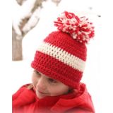 Denmark by DROPS Design - Häkelmuster mit Kit Mütze Größen 3 Jahre - E - 3/5 år