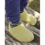 Lemon Jelly by DROPS Design - Strickmuster mit Kit Kinder-Slipper Krau - 26/28