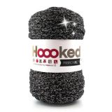 Hoooked Ribbon XL T-Shirt Garn Unicolor Lurex 3 Black Sparkle