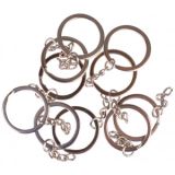 Infinity Hearts Schlüsselanhänger mit Kette Silberfarbig 28mm - 10 Stü