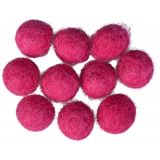 Filzkugeln 10mm Dunkel Cerise P8 - 10 Stk