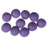 Filzkugeln 10mm Dunkles Lila V1 - 10 Stk