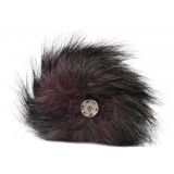 Pompon Quaste Acryl Aubergine 9-11 cm