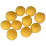 Filzkugeln Wolle 10mm Dunkelgelb Y4 - 10 Stk
