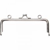 Taschenbügel / Bügelverschluss Quadratisch Silber 12,5 cm