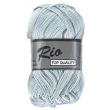 Lammy Rio Garn Print 622 Weiß/Grau/Blau 50 Gramm