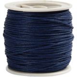Garn für Lucet oder Strickgabel gewachst Blau 1mm 40m
