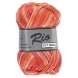 Lammy Rio Garn Print 629 Rot/Rosa/Orange 50 Gramm