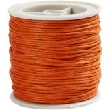 Garn für Lucet oder Strickgabel gewachst Orange 1mm 40m