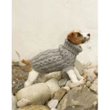 The Lookout by DROPS Design - Strickmuster mit Kit Hundepullover Zopfm - Small