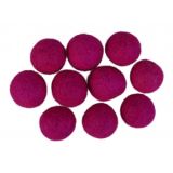 Filzkugeln Wolle 20mm Dunkles Pink P2 - 10 Stk