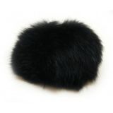 Pompon Quaste Kaninchenhaar Schwarz 100 mm