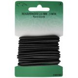 Elastisches Band rund Schwarz 2,5mm 3m