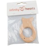 Infinity Hearts Ring Holz Fisch 70x47mm - 1 Stk