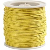 Garn für Lucet oder Strickgabel gewachst Gelb 1mm 40m