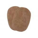 Ausbesserungs-Patches Kunstwildleder Oval Beige 10x15cm - 2 Stück