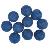 Filzkugeln Wolle 20mm Dunkelblau BL3 - 10 Stk