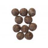 Filzkugeln Wolle 20mm Dunkelgrau/Natur Mix - 10 Stk