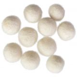 Filzkugeln 10mm Naturweiß W1 - 10 Stk