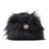 Pompon Quaste Acryl Schwarz 9-11 cm