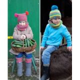 Rico Creative Glühwürmchen Strickmütze, Kutte und Beinwärmer für Kinde