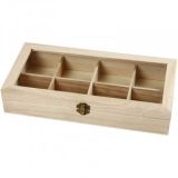 Aufbewahrungsbox für Knöpfe Holz 32x16x6cm