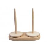 fromWOOD Garnspender Holz für 2 Garne 28 cm