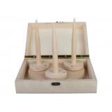 fromWOOD Garnspender Holz für 3 Garne in Box 17 cm