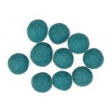 Filzkugeln Wolle 20mm Petrol GN6 - 10 Stk