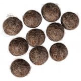 Filzkugeln 10mm Dunkelgrau Natur Mix - 10 Stk