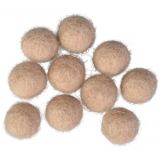 Filzkugeln Wolle 10mm Hellbraun W6 - 10 Stk