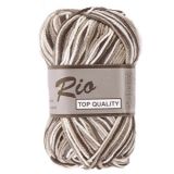 Lammy Rio Garn Print 620 Weiß/Beige/Schwarz 50 Gramm