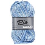 Lammy Rio Garn Print 623 Weiß/Blau 50 Gramm